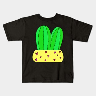 Cute Cactus Design #6: 2 Cacti In Love Kids T-Shirt